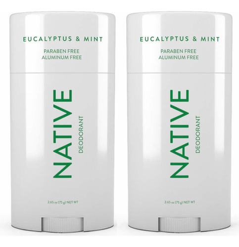 Desodorante Nativo Eucalipto  Menta 2,65 Oz, Paquete De 2