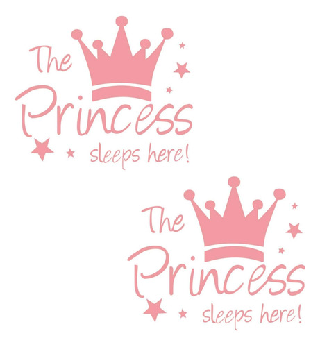 Kukiwhy 2 Pegatinas De Pared Con Diseño De Princesa Sleep He