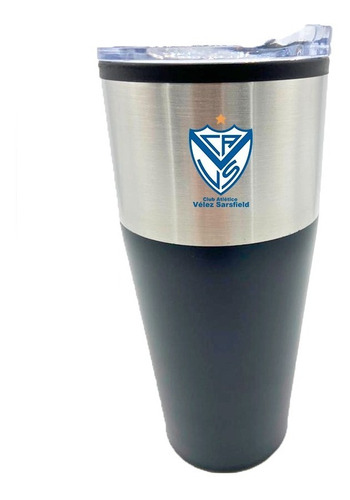  Vaso Jarro Termico Con Tapa, Con Grabado Velez Sarsfield