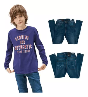 Pepe Jeans Original Para Niños Modelo Hero Stone Wash