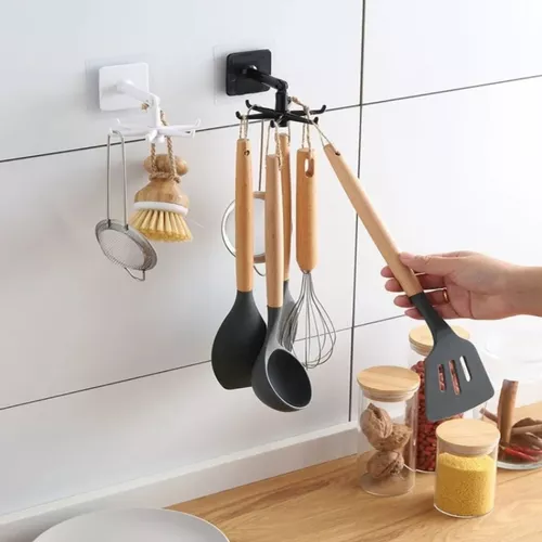 ORGANIZADOR DE COCINA GIRATORIO COLGADOR DE CUCHARONES, UTENSILIOS