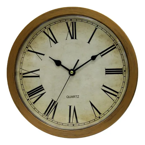 Reloj De Pared Retro Vintage Color De Madera Meses sin intereses