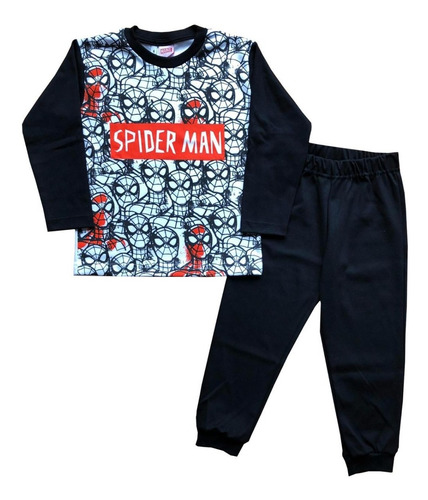 Pijama Niños Manga Larga Hombre Araña Marvel Mundo Manias