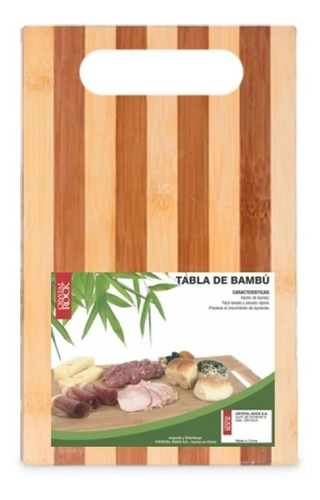 Tabla De Madera Para Picar Cortar Grande Bambu 29,5x20cm 