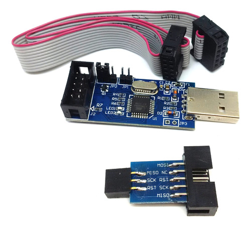 Programador Usbasp Atmel Atmega Attiny 3.3v 5v + Adaptador 6