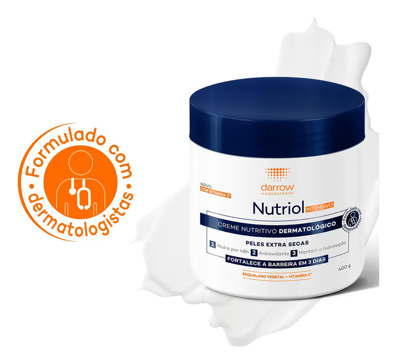 Creme Hidratante Dermatológico Darrow Nutriol Peles Extrasecas 400g