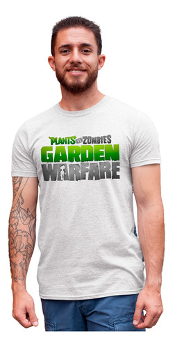 Panda Playera Blanca De Plantas Vs Zombies Garden Warfare