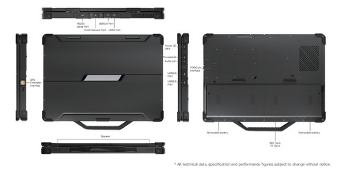 Laptop Emdoor X33 Core I5 Win 10 Pro 8gb 256gb Uso Rudo Ip65