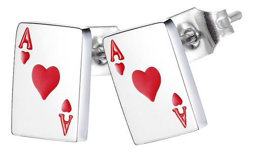 Pendientes De Plata De Ley Poker Earrings Street