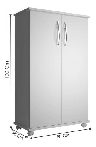 Imagem 4 de 4 de Armário Multiuso 2 Portas 4 Prateleiras Berlim Ea