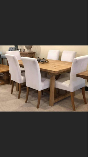 Imagen 3 de 5 de Mesa De Comedor Madera Maciza, Barbacoa,rustica