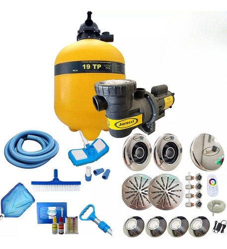 Filtro E Bomba Jacuzzi Até 76m³+ Kit Jacuzzi Inox Completo