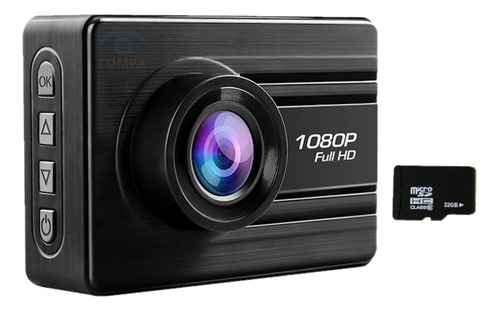 Dc-1 La Dashcam Mas Simple, Pequeña Y Completa + Mem Sd 32gb