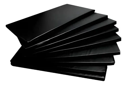 Colchonete 90x40x3 Academia Impermeável Fit Yoga Ginastica Preto