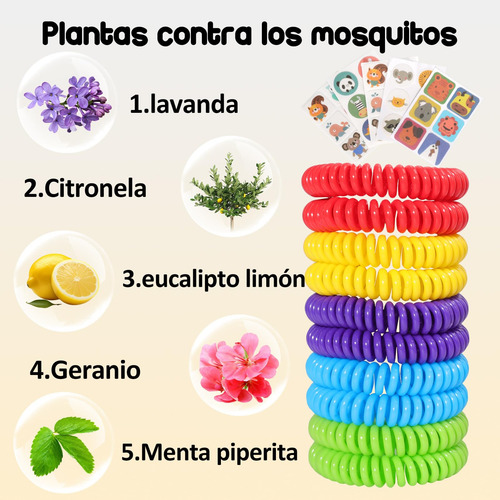 10 Pulseras Repelentes De Mosquitos, 5 Plaboradas Con