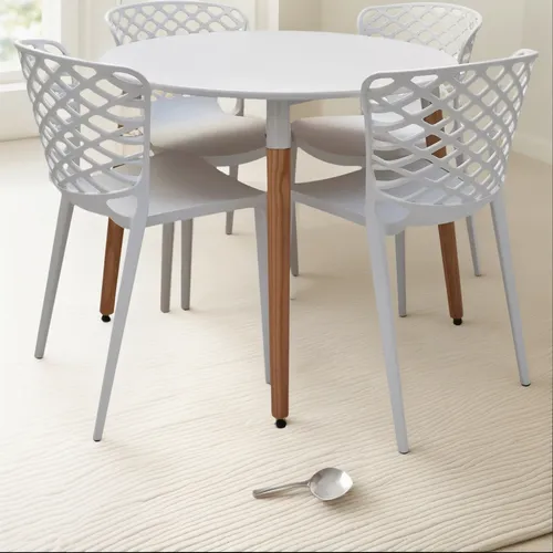 Combo Comedor Eames Mesa Y 4 Sillas Calegari