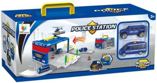 Estacion Policia Se Hace Valija 2 En 1 Con Autitos Y Accesor