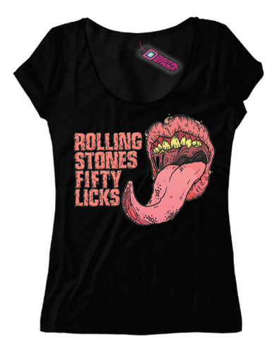 Remera Mujer The Rolling Stones Fifty Licks  9 Dtg Premium