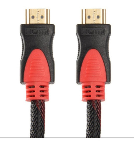 Imagen 3 de 5 de Cable Hdmi 3 Metros Full Hd Filtros Mallado Punta Dorada