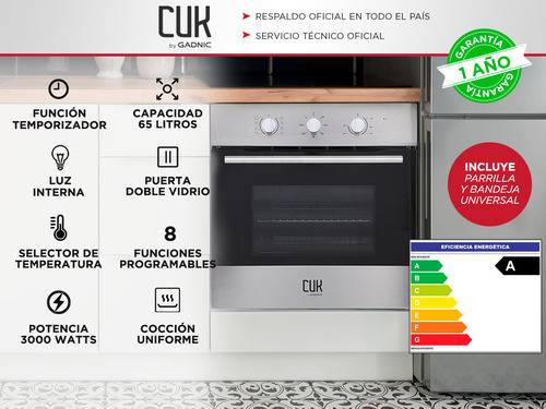 Horno Electrico Empotrable Cuk By Gadnic 3000w 8 Funciones