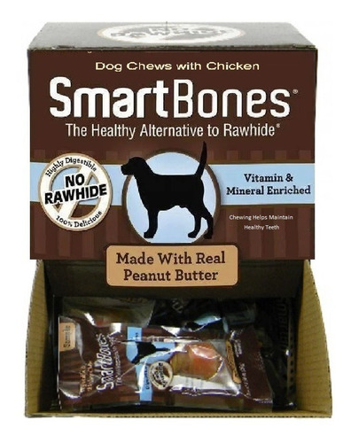 Ossinhos Smartbones Petisco Cães Amendoim Mini Caixa 30