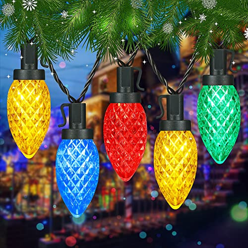 Luces De Navidad C9 Exteriores, 33 Pies 50 Led Luces De...