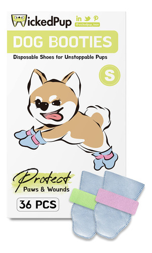 Wickedpup Botines Para Mascotas Para Perros Y Gatos, 36 Unid