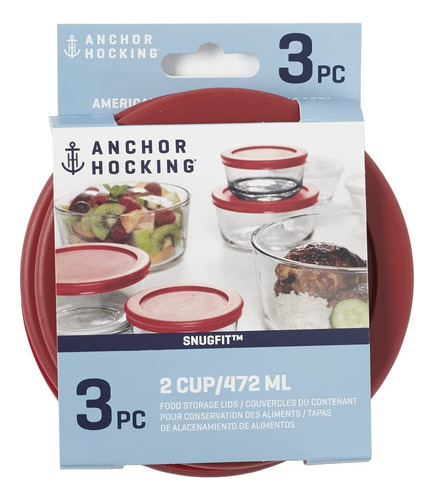 Anchor Hocking Classic Round Food Storage Snugfit Tapas De R