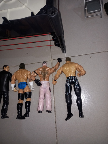 Ring Mattel Wwe 2010 Con 6 Muñecos ( De Uso ) (Usado)