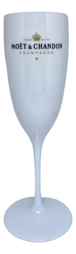 Champanheira Moet Chandon Com Led + 6 Taças Espumante Cor Branco