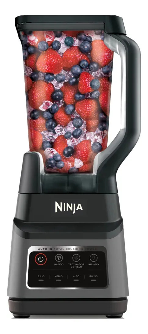 Licuadora Ninja Profesional Plus BN701LAA 1400W Tritura Hielo al Instante Capacidad de 2.1L para Toda la Familia 3 Programas Auto-iQ Smoothies, Helados y Frozen Negro