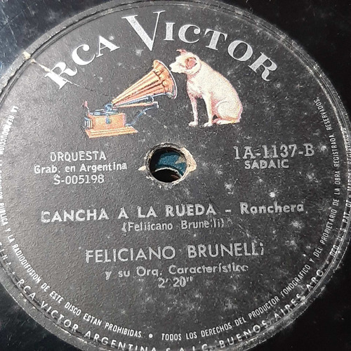 Pasta Feliciano Brunelli Orq Caract Rca Victor C262