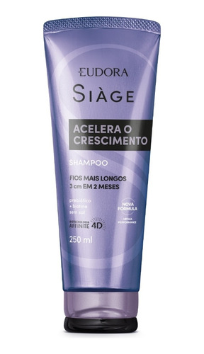 Shampoo Acelera O Crescimento Siàge Eudora 250ml