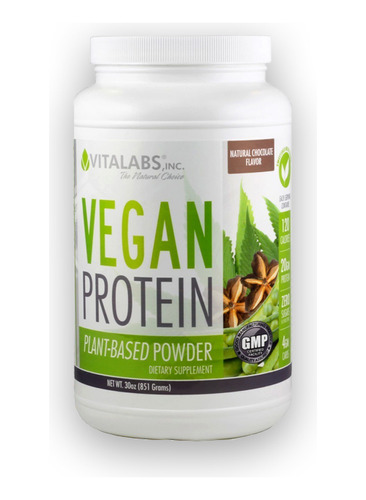 Vegan Protein ? Vitalabs ? 907grs Sabor Chocolate