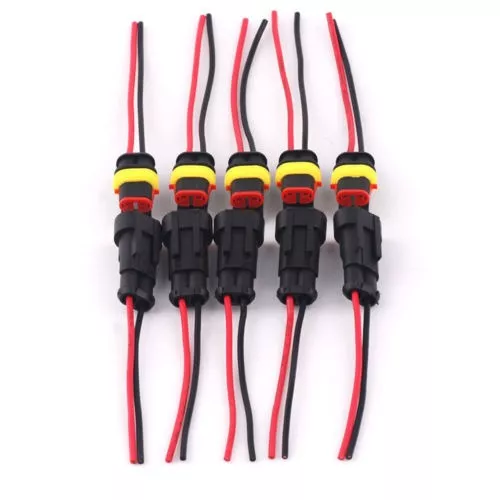 2 pin manera sellado impermeable eléctrico alambre conector