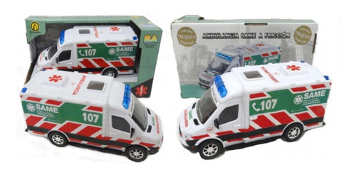 Auto A Fricción Camioneta Same Ambulancia Jugueteria Bloque