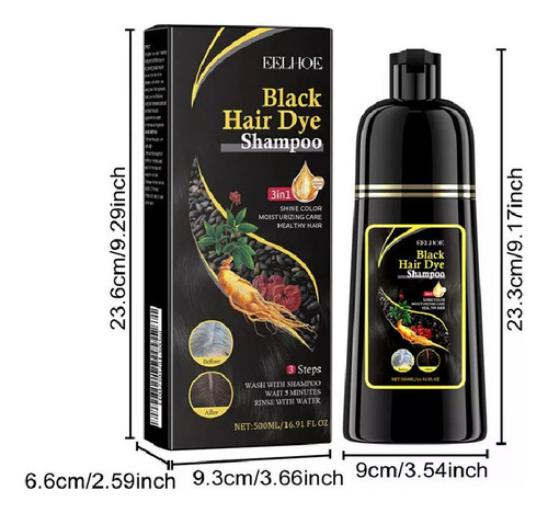 2024 Shampoos Instantâneos De Tintura De Cabelo Preta S 200
