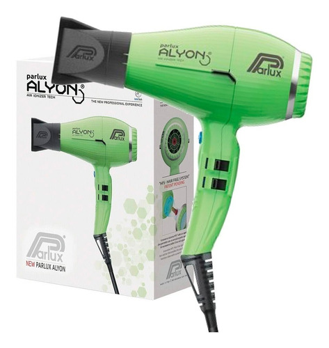 Secador De Pelo Profesional Parlux Alyon Verde Italia 2250w