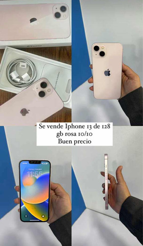 iPhone 13 De 128gb Rosa 10/10