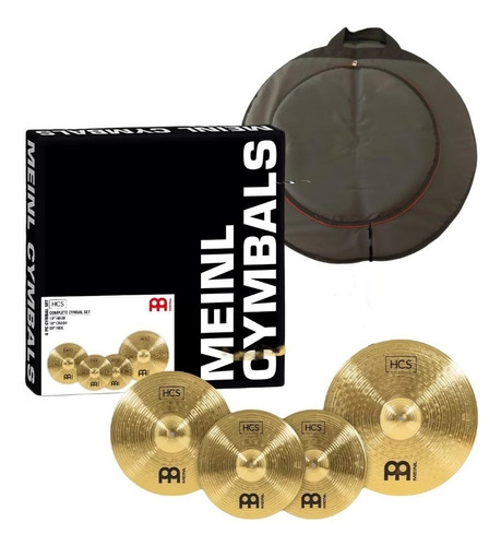 Set Platillos Meinl Hcs 14 16 20 + Hcs10 Splash + Funda