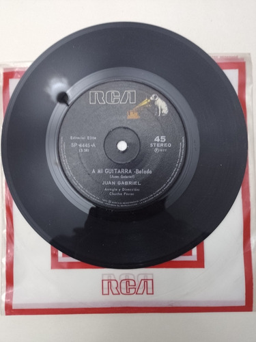 Vinilo Single, Juan Gabriel,a Mí Guitarra,rca 1977