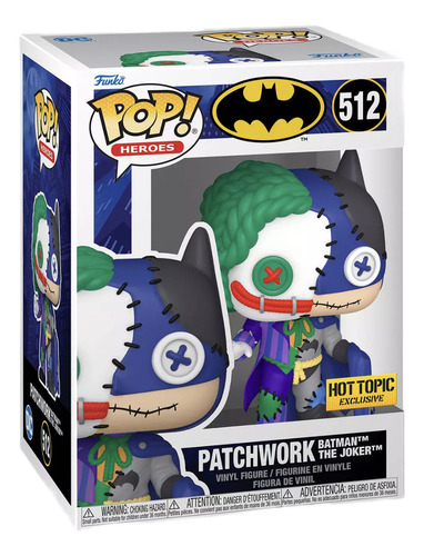 Funko Pop Patchwork Batman The Joker #512 Hot Topic Dc Comic