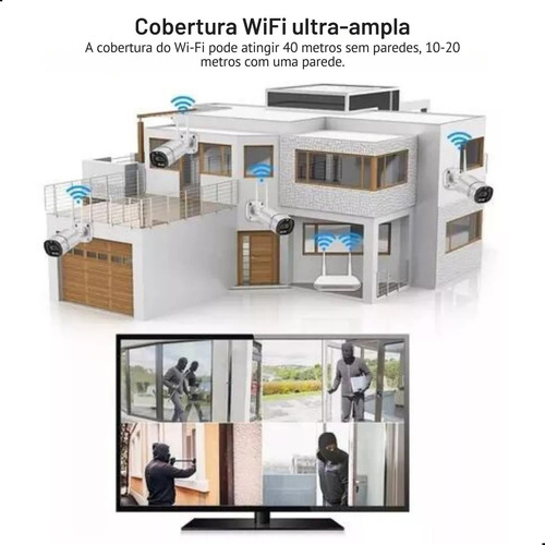 Nvr Mini Gravador Compatível Com Câmeras Wifi Onvif 8 Canais