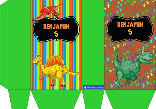 Dinosaurios Kit Impreso Personalizado Para 15 Niños