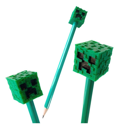 Minecraft Souvenirs Topper Lápiz X 20 Sin Lapiz Con Envio 