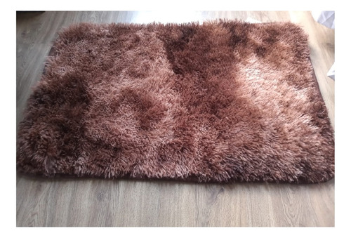 Alfombras Peludas Bajadas De Cama 50x80cm Antideslizante Café Jaspeado