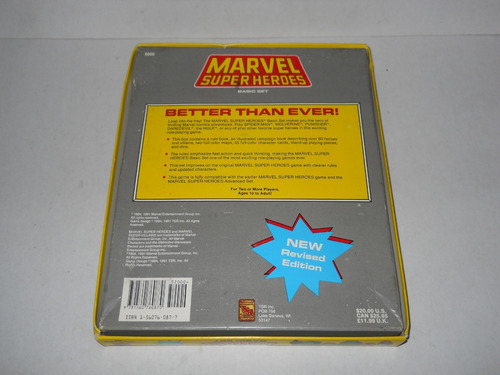Marvel Super Heroes Basic Set Juego Tsr 1991 +++ (Usado)