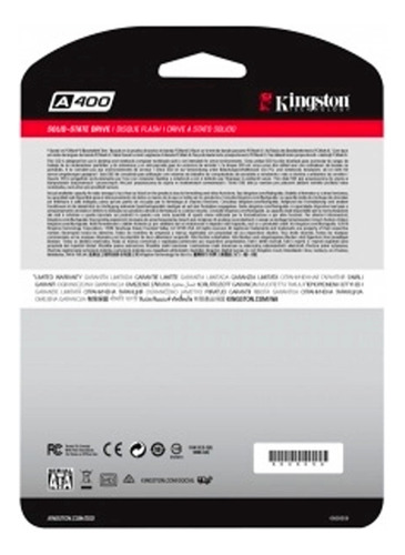 Interno Kingston Sa400s37/240g Sa400s 240gb Negro