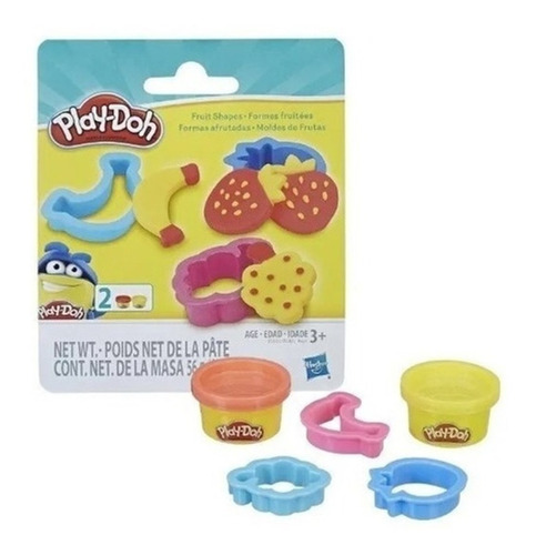 Play Doh - 2 Masitas - 3 Moldes De Frutas