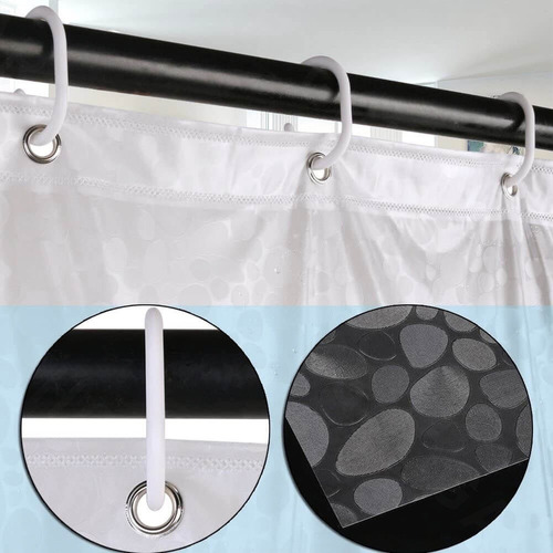 A Cortina De Ducha De Pvc Impermeable Transparente.
